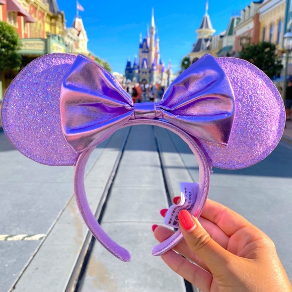Disney Parks lilac glitter adult ears NWT main image 5